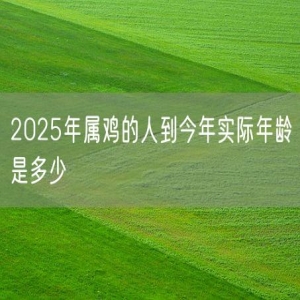 2025年属鸡的人到今年实际年龄是多少