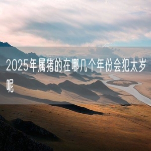 2025年属猪的在哪几个年份会犯太岁呢