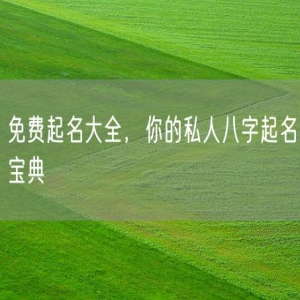 免费起名大全，你的私人八字起名宝典