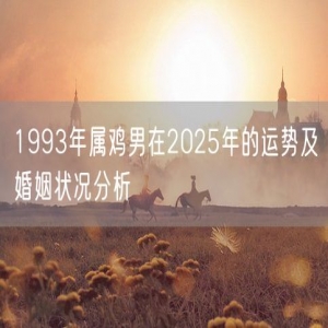 1993年属鸡男在2025年的运势及婚姻状况分析