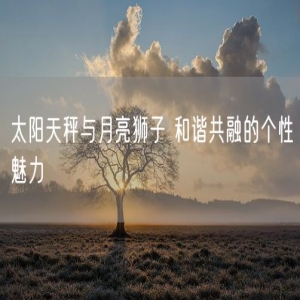 太阳天秤与月亮狮子 和谐共融的个性魅力