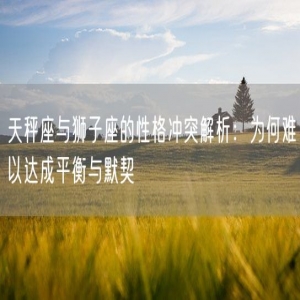 天秤座与狮子座的性格冲突解析：为何难以达成平衡与默契