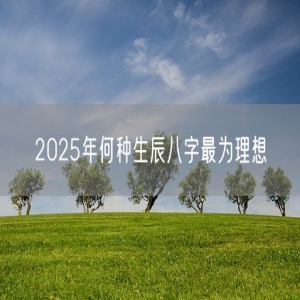 2025年何种生辰八字最为理想