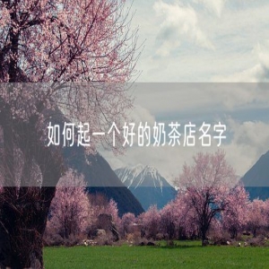 如何起一个好的奶茶店名字