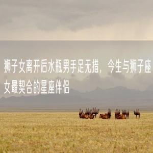 狮子女离开后水瓶男手足无措，今生与狮子座女最契合的星座伴侣