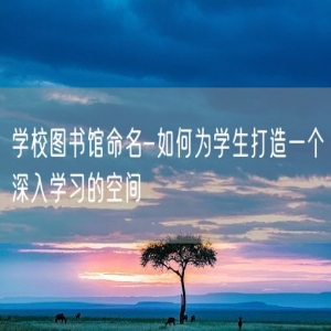 学校图书馆命名-如何为学生打造一个深入学习的空间