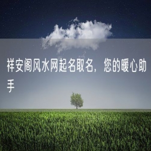 祥安阁风水网起名取名，您的暖心助手
