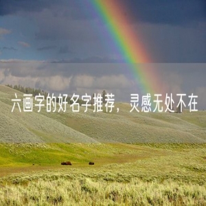 六画字的好名字推荐，灵感无处不在