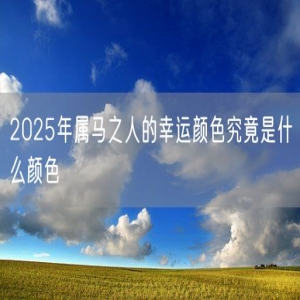 2025年属马之人的幸运颜色究竟是什么颜色