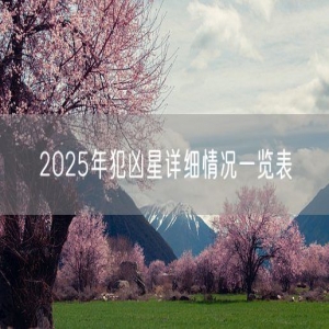2025年犯凶星详细情况一览表