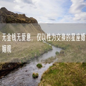无金钱无爱意，仅以性为交换的星座婚姻观
