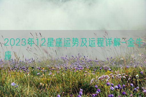 2023年12星座运势及运程详解-金牛座(图1)