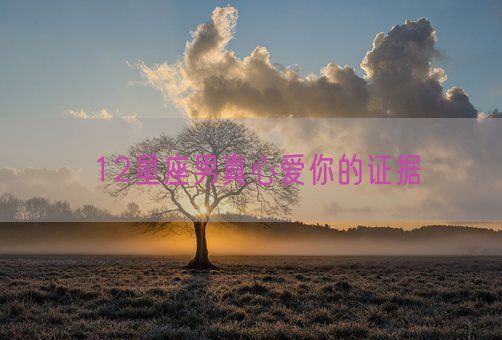 12星座男真心爱你的证据(图1)