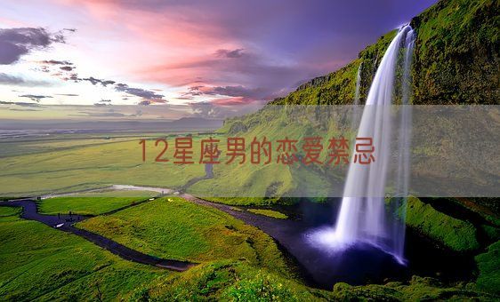 12星座男的恋爱禁忌(图1)