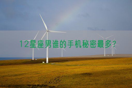 12星座男谁的手机秘密最多？(图1)