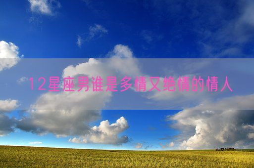 12星座男谁是多情又绝情的情人(图1)