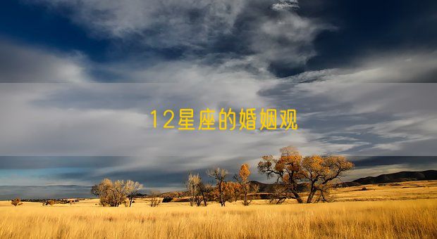 12星座的婚姻观(图1)