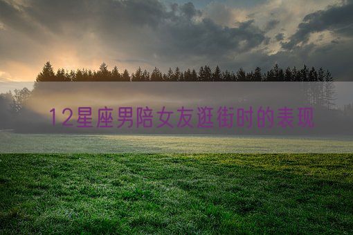 12星座男陪女友逛街时的表现(图1)