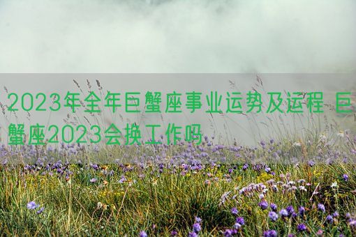 2023年全年巨蟹座事业运势及运程 巨蟹座2023会换工作吗(图1)