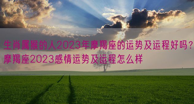 生肖属猴的人2023年摩羯座的运势及运程好吗？摩羯座2023感情运势及运程怎么样(图1)