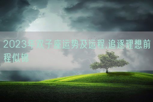 2023年双子座运势及运程,追逐理想前程似锦(图1)