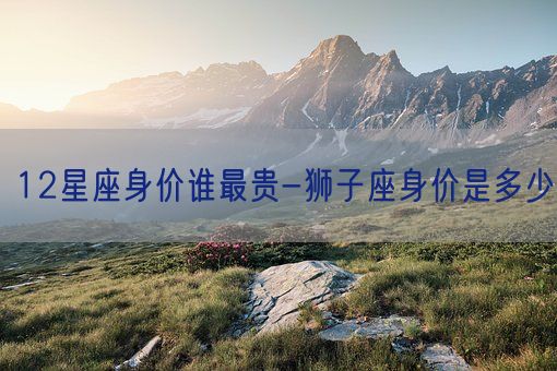12星座身价谁最贵-狮子座身价是多少(图1)