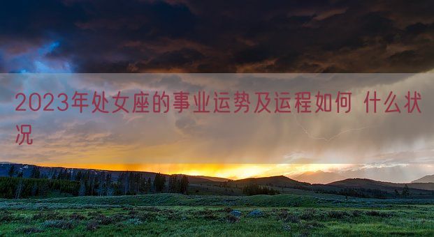 2023年处女座的事业运势及运程如何 什么状况(图1)
