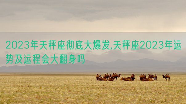2023年天秤座彻底大爆发,天秤座2023年运势及运程会大翻身吗(图1)