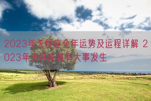 2023年天秤座全年运势及运程详解 2023年天秤座将有大事发生(图1)