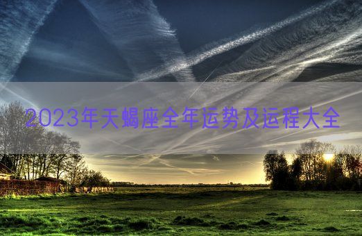 2023年天蝎座全年运势及运程大全(图1)