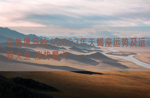 生肖属马的人2023年天蝎座运势及运程大全 涨势最大(图1)