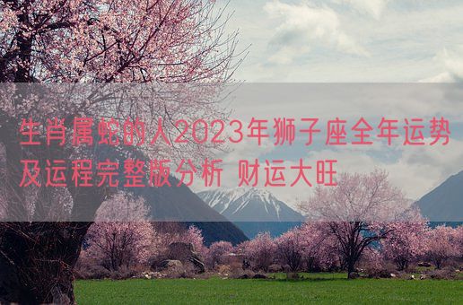 生肖属蛇的人2023年狮子座全年运势及运程完整版分析 财运大旺(图1)