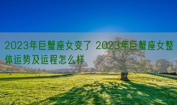 2023年巨蟹座女变了 2023年巨蟹座女整体运势及运程怎么样(图1)