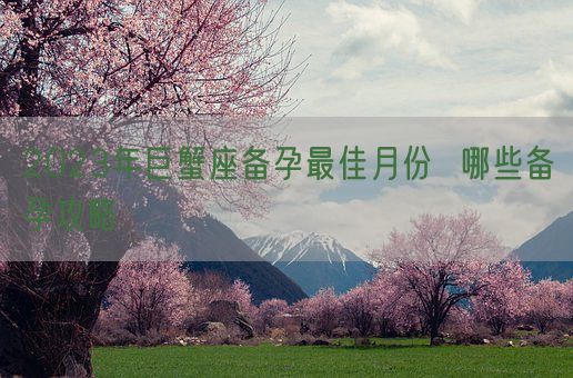 2023年巨蟹座备孕最佳月份  哪些备孕攻略(图1)