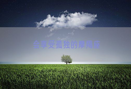 会享受孤独的摩羯座(图1)