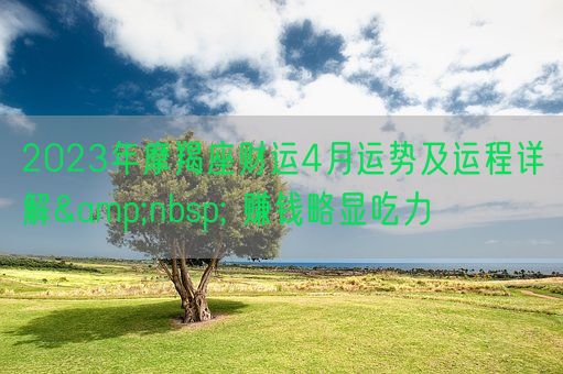 2023年摩羯座财运4月运势及运程详解&nbsp; 赚钱略显吃力    (图1)