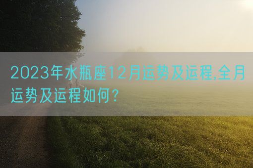 2023年水瓶座12月运势及运程,全月运势及运程如何？(图1)