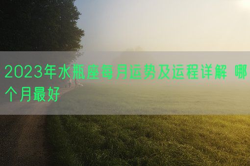 2023年水瓶座每月运势及运程详解 哪个月最好(图1)