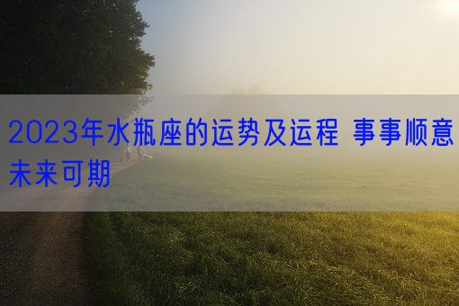 2023年水瓶座的运势及运程 事事顺意未来可期(图1)