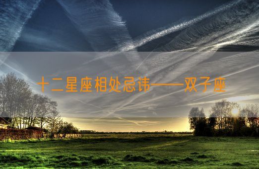 十二星座相处忌讳——双子座(图1)