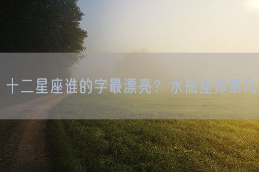 十二星座谁的字最漂亮？水瓶座排第几(图1)