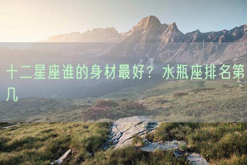 十二星座谁的身材最好？水瓶座排名第几(图1)