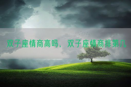 双子座情商高吗，双子座情商排第几(图1)