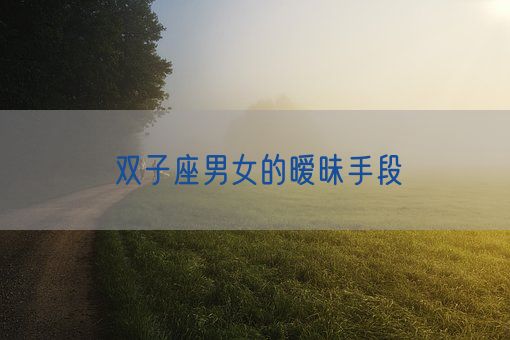 双子座男女的暧昧手段(图1)