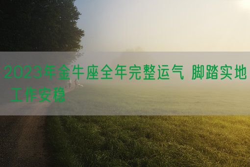 2023年金牛座全年完整运气 脚踏实地 工作安稳(图1)