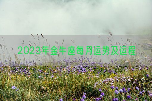 2023年金牛座每月运势及运程(图1)