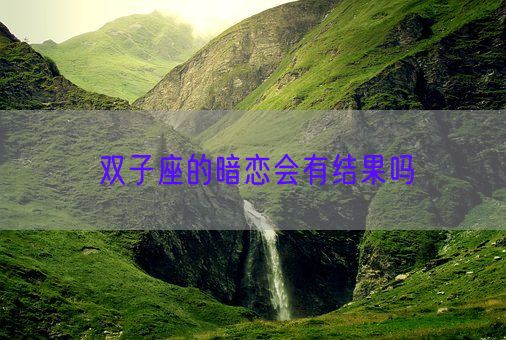 双子座的暗恋会有结果吗(图1)