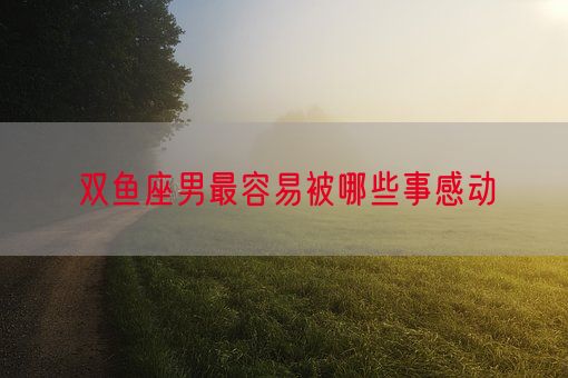 双鱼座男最容易被哪些事感动(图1)