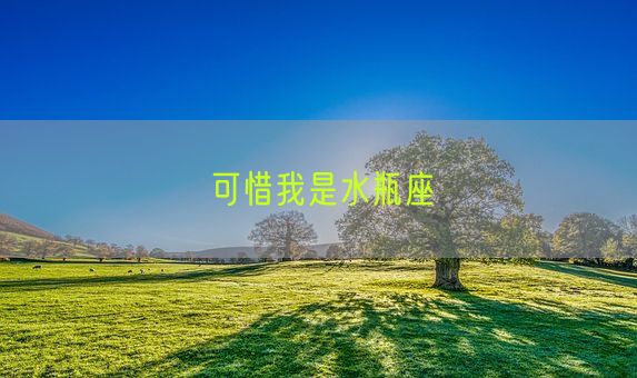 可惜我是水瓶座(图1)
