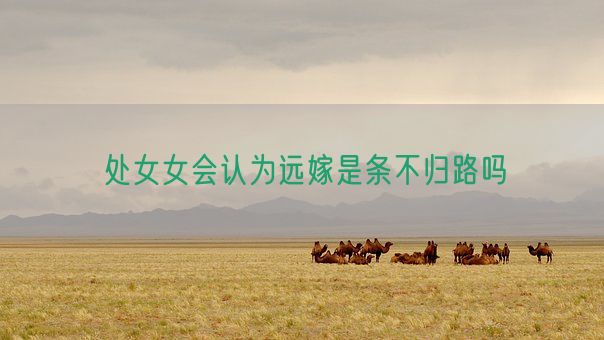 处女女会认为远嫁是条不归路吗(图1)